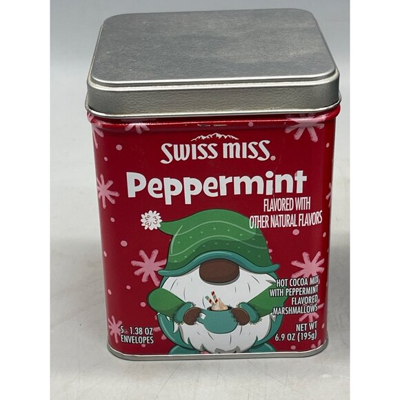 Christmas empty set of 3 tins swiss miss green red snow rectangle Knome READ - Picture 4 of 8